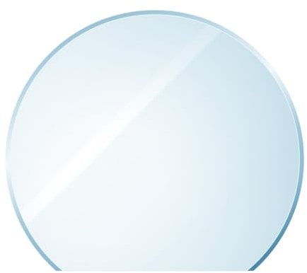 raik Glasplatte Bodenplatte 105 x 120 cm Kamin Funkenschutzplatte Funkenschutz flach mit Facette Kreisabschnitt hochbelastbar bis 700 kg temperaturbeständig bis 300°C