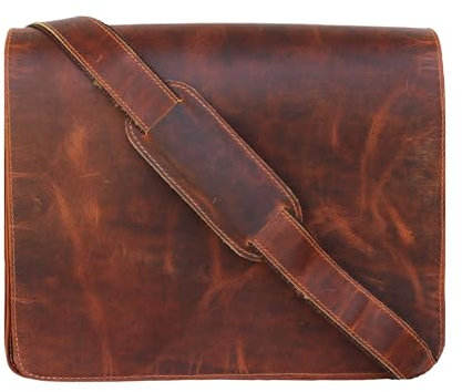 Jaald 40 Cm porte-documents sac de messager sac à bandoulière en cuir pour voyage d'affaires sac de messager pour hommes et femmes