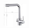 DP Griferia - Grifo de cocina de caño alto con sistema de osmosis, doble salida