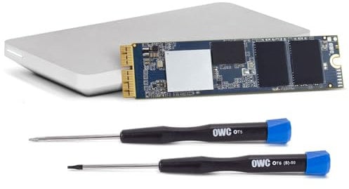 OWC 1,0 to Aura Pro X2 Solution de Mise à Niveau SSD complète avec Outils et boîtier Envoy Pro pour MacBook Air (mi 2013-2017) et MacBook Pro (Retina, Fin 2013 - mi 2015), (OWCS3DAPT4MB10K)