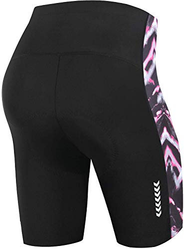 NOOYME Pantaloncini da Ciclismo da Donna Pantaloncini Intima Bici Sportivi con 4D Gel Imbottiti Asciugatura Rapida Elastici per MTB Mutande Bicicletta Traspiranti