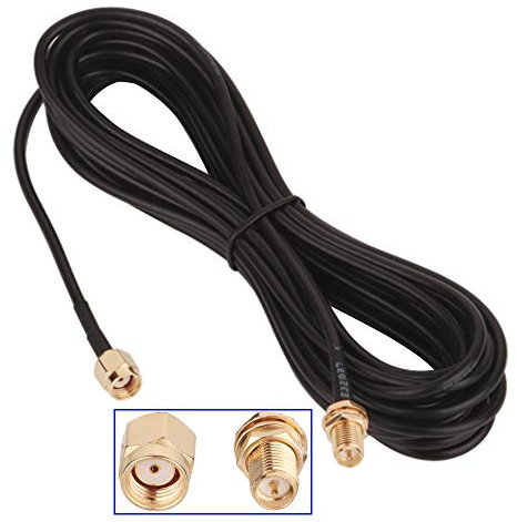 GTIWUNG Adaptateur RP SMA mâle/femelle, Câble Coaxial 10m, Rallonge Antenne WLAN, Câble d'Extension pour Antenne (50 Ohm)