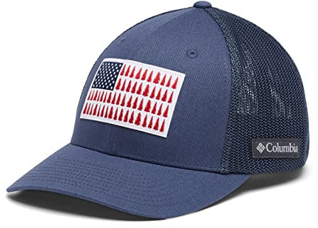 Columbia Mesh Tree Flag Ball Cap, Dark Mountain, Small/Medium
