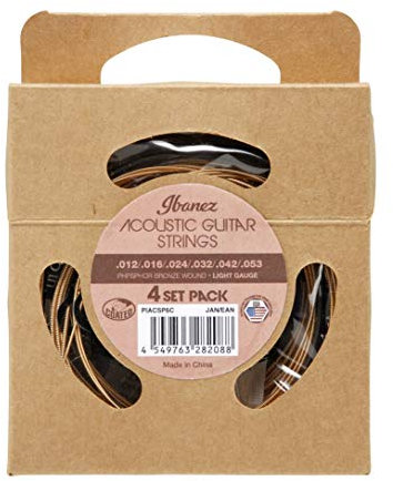 Ibanez PIACSP6C - Corde per chitarra acustica, confezione da 4