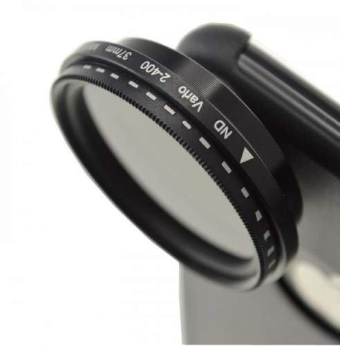System-S ND Filter 37 mm Set Neutraldichtefilter Graufilter mit Hülle für iPhone XS