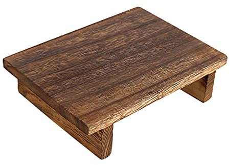 Small Wooden Stool, Mini Corner Kids Step Stool, 9.8 Inch Plant Stand Indoor Step Foot Rest Stool, Portable Shoe Changing Stool Small Side Table for Bedroom, House Plants