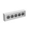 Centrale Brico Bloc 5 Prises avec Terre saillie, Blanc