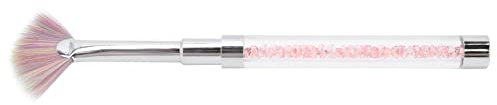 01 02 015 Fan Nail Brush, Anti Slip Acrylic Handle, Nylon Head, Perfect for Home DIY Nails