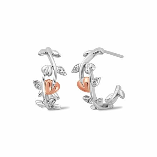Clogau Vine of Life White Topaz Half Hoop Earrings Standard