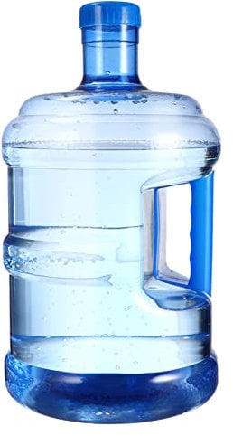 BESPORTBLE 7. Botella de agua de 5 litros de agua con tapas de rosca, contenedor de agua mineral de plástico portátil reutilizable para acampar al aire libre