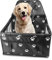 Gvolatee Hunde Autositz, Hundesitz Auto mit Sicherheitsgurt Atmungsaktiver Faltbarer für Kleine bis Hunde, Hundeautositz Wasserdichter mit Faserstützstange für Autoschutz 40×34×25cm
