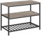 VASAGLE Estante de Cocina con encimera Grande, Estante de microondas de 3 Niveles, Marco de Acero, 60 x 120 x 90 cm, Industrial, fácil instalación, Gris-Beige-Negro KKI001B02