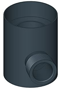 4 Home & Garden | Einzelteile Dachrinnensystem RG 70 Typ 200 Fallrohr DN 60 | Kunststoff PVC Anthrazit | Verbinder Stutzen Rinnenhalter (Regenwassersammler)
