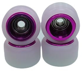 leefai Griffbrett-Räder, Pro Fingerboard Wheels Alloy core Wheel – Size 7,8 mm x 4.8 mm – weiße Räder mit Legierungsfarbe (lila)