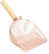 Nobleza Metal Cat Litter Scoop Non Stick Litter Scooper Fast Sifter with Wooden Handle Deep Shovel Pet Easy Cleaning Tool, Suitable for Clumping Litter, Rose Gold Color.