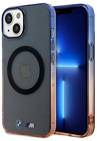 BMW BMHMP15SHTGE Hülle für iPhone 15/14 / 13 6.1 grau hardcase Gradient Bumper