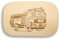 DEKOFANT Frühstücksbrettchen Kinder groß Motiv Feuerwehr Auto 25x16x1,5cm eckig Ahorn