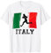 Vintage Italien Rugby Flagge Ball Sport Spieler Grafik T-Shirt