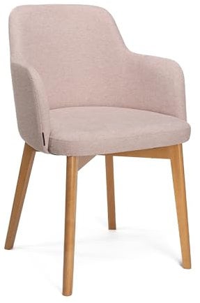 Dublino Esszimmerstuhl Ramona mit Armlehne - 1.Stück - Esstisch Stuhl in Rosa - Küchenstuhl - Posterstuhl - Essstuhl - Esstischstuhl für Küche, Wohnzimmer, Esszimmer, Büro - Primo 61