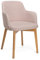Dublino Esszimmerstuhl Ramona mit Armlehne - 1.Stück - Esstisch Stuhl in Rosa - Küchenstuhl - Posterstuhl - Essstuhl - Esstischstuhl für Küche, Wohnzimmer, Esszimmer, Büro - Primo 61