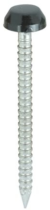 Black 30mm Poly Top Pins (Pack of 50) UPVC Nails Polymer