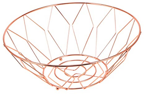 PRETYZOOM Obsttablett Aus Metall Obstschale Für Snacks Multifunktionales Tablett Zum Aufbewahren Von Obst Und Gemüse Geeignet Für Küche Und Schreibtisch Roségold