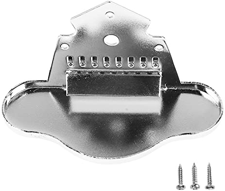 Mandolinen-Tailpiece, Langlebige Chrom-Ersatz-Zink Legierung Gitarren Teile, Musik Instrumenten Zubehör mit 3 Schrauben, Einfache Installation
