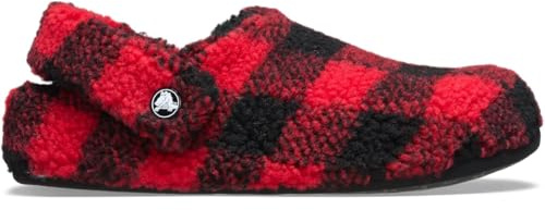 Crocs Classic Buffalo Check Cozzzy Slipper Varsity Red/Black Size 12 UK Men
