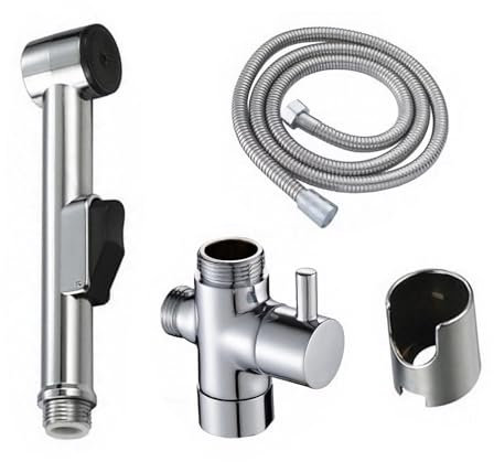 NIYATA Bidet Handbrause Set,Handbrause für Waschbecken,Bidet Handbrause,Duschbrause mit Halterung und Umschaltventil Dusche und Brauseschlauch für Waschbecken,Toiletten und Bad