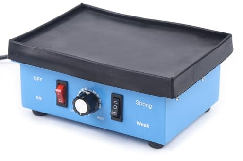 HuKaiL Square Dental Oszillator, Dentalrüttler Zahnlabor mit Einstellbare Intensität 220V 130W, Quiet Lab Vibrator Rüttler Dental Tools Rüttelplatte für Zahnärzte Klinik