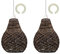 Bamboo Rattan Wicker Handmade Lampshade Retro Industrial Ceiling Lighting Shade Hanging Pendant Shade Light Fixture for Kitchen Dining Room Lights E27 with Reducer Plate (2 Pack Vase Shape)