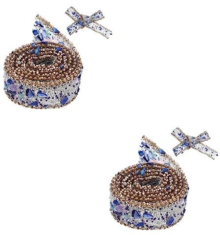 VILLFUL 2 Rollen Bastelbesatz Strassbesatz Multifunktionaler Kostümbesatz Verschleißfest Leicht Aufzutragen Zum Aufbügeln