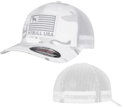 PITBULL Baseballkappe Full Cap Schirmmützen Kappe mit Schirm Herren & Damen USA Die Mütze mit gebogenem Schirm Tarnung