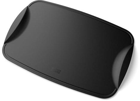 Wundermix WunderBoard - Flexibles Premium Schneidebrett • Schneidbrett & Einfüllhilfe in Einem • Hygienisch & schonend für Messer • Praktische Schneidematte • Schneidunterlage (Schwarz)