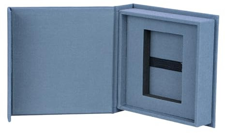 USB-Box für 1 USB-Stick mit Bildfenster. Flash Drive Aufbewahrungsbox. (Grau)