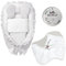 Babynest mit Zubehörund Autositz-Schlafsack – Kuscheliger Kokon für Neugeborene und weicher Schlafsack für die Babyschale 5teiliges Geschenkset mit Sternenmuster Geschenk für Weihnachten und Babyparty