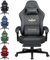 GTPLAYER Gaming Stuhl Stoff Gaming Chair Ergonomisch Bürostuh PC Stuhl, 150kg Belastbarkeit, Verstellbarer und Drehbarer Schreibtischstuh mit Federsitzkissen und Fußstütze, Grau