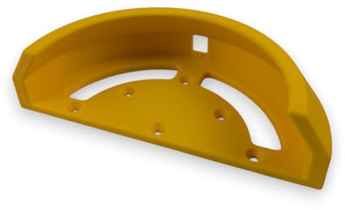 Teobase Orbital Sander Wall Holder for 125mm (5) / 150mm (6”) Sanders – Supports Interface Pads Up to 15mm Thick – Compatible with Festool, Mirka, and Similar Sanders (Yellow, 125mm (5))