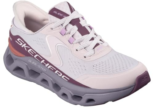 Skechers Herren 232921 NvblSneaker | Schnürschuh aus Mesh und Hotmelt-Overlay, geometrische Gleitschritt-Zwischensohle, luftgekühlter Memory-Schaum