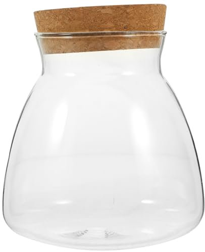 Mipcase Pot en Verre pour Terrarium Petit Aquarium Couvercle Décoratif pour Plantes Hydroponiques Et Écosystème