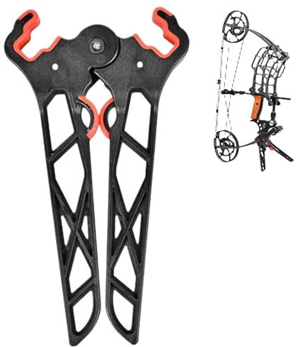 Bogenständer für Compoundbogen, Ständer, Kratzfest, Faltbarer Halter, Bogenschießen, tragbar, Bogenschießen, leicht, sicher und stabil, ABS für Compound und mehr