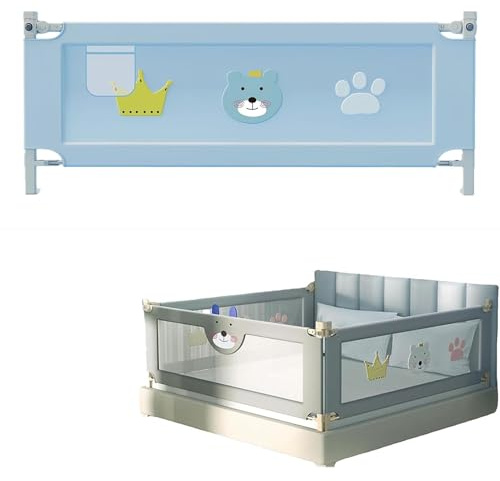SAYEYBU Bettgitter FüR Kinderbetten, Absturzsicherung FüR Boxspringbetten, 120–220 cm Kinderbettgitter, Klappbares Bettgitter FüR Kinder, SchlafzimmerzubehöR,01,120cm