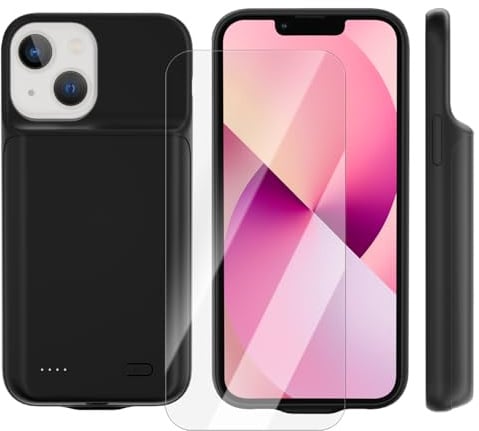 Giabuao Cover sottile per iPhone 12 Mini/13 Mini (5,4), 8500 mAh, sottile e portatile, ricaricabile, per iPhone 12 Mini/13 Mini