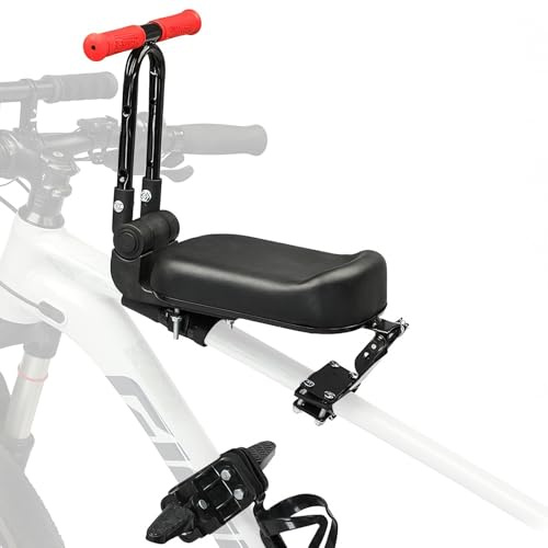 Kuabiz Kinderfahrradsitz Vorne, 3er Set Lenkersitz Fahrrad für Kinder Mit Vorne Lenker& Fußstütze, Ultraleicht Tragbar, Faltbare,Keine Werkzeugloser