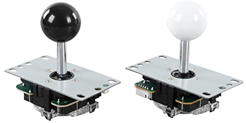 Kit de Jeu DIY avec Boutons à Bascule de qualité Supérieure pour Console de Salon, Encodeur de Jeu USB, Kit de Joystick de de pour 2 Joueurs pour Rassemblement D'amis (noir blanc)