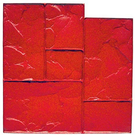 BonWay 12-875 Revêtement en uréthane pour béton Motif moellons Rouge 61 x 61 cm