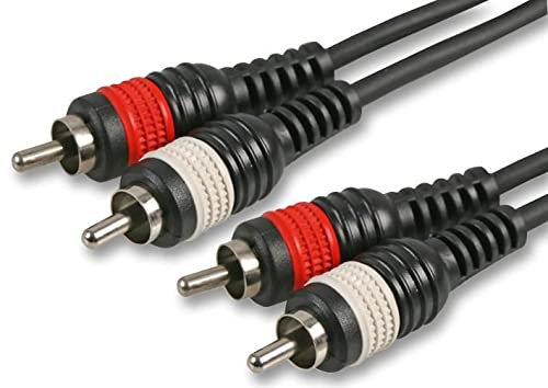 Pulse PLS00171 2x Phono (RCA) macho a 2x cable macho, 30 cm, negro