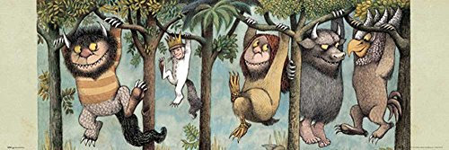 Where the Wild Things Are - Hanging - Wo die wilden Kerle wohnen - Slim Poster Plakat Druck - Größe 91,5x30,5 cm + 1 Packung tesa Powerstrips® - Inhalt 20 Stück
