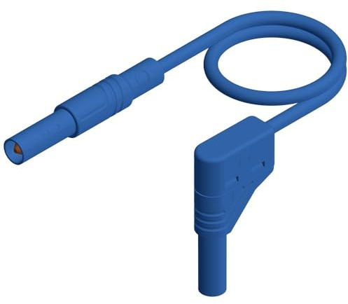 Aderendhülsen von Sicherheit [Stecker A Leiste 4 mm – Stecker A Leiste 4 mm] 2.00 m blau SKS Hirschmann MLS WG 200/1 BL