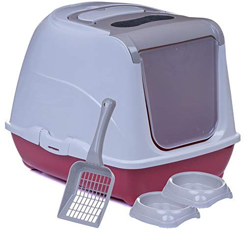 Sondermodell Flipcat 50 graubeige/Design 17 + Jumbo Schaufel + 2 Näpfe